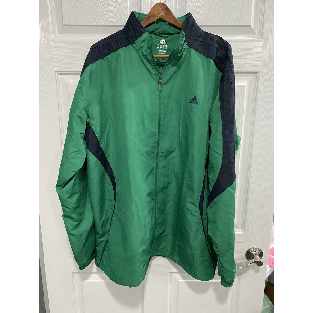 Adidas Green & Black Warm-Up Track Jacket Men's 2XL RN#88387